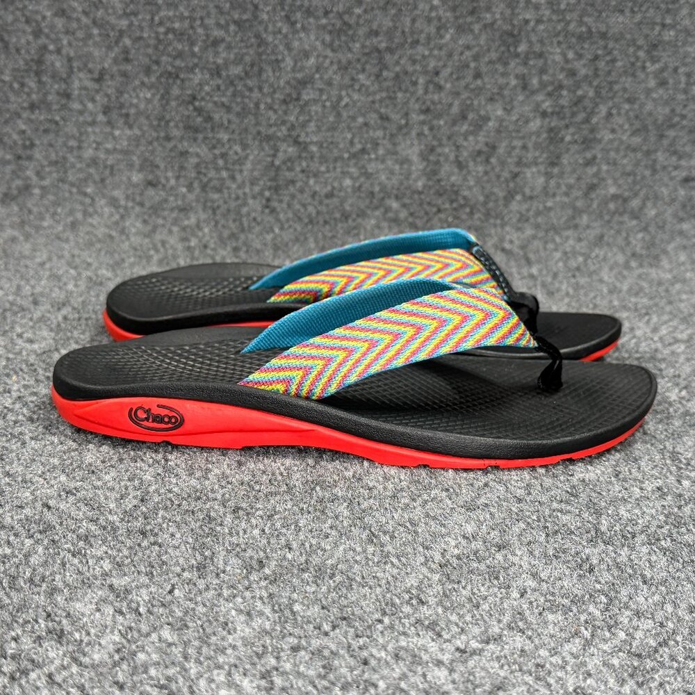 Chaco Chillos Flip Flop Thong Sanndals Women's Size 7 Rainbow Athletic Beach